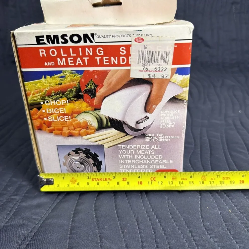 Vintage Emson Rolling Slicer Meat Tenderizer 5 Blade Kitchen Cutter As Seen TV